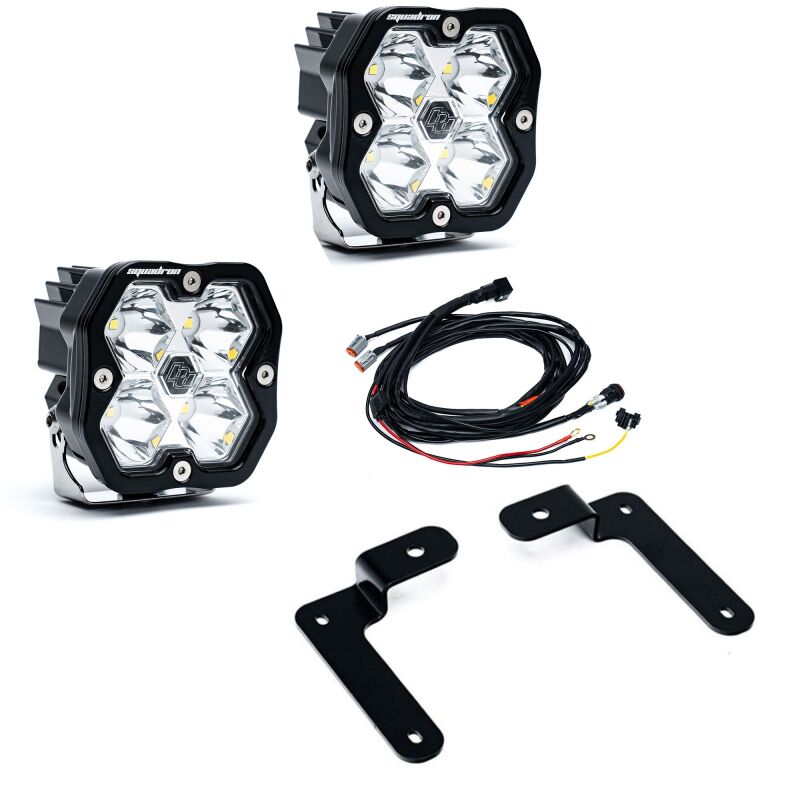 Jeep Gladiator Sportsmen Light Kit - A-Pillar - Baja Designs - Squadron 2.0 - Clear - `20-`25